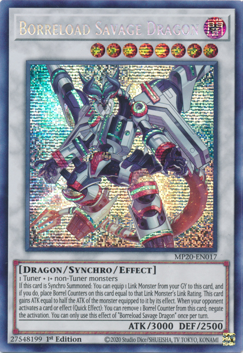 Borreload Savage Dragon [MP20-EN017] Prismatic Secret Rare Supply