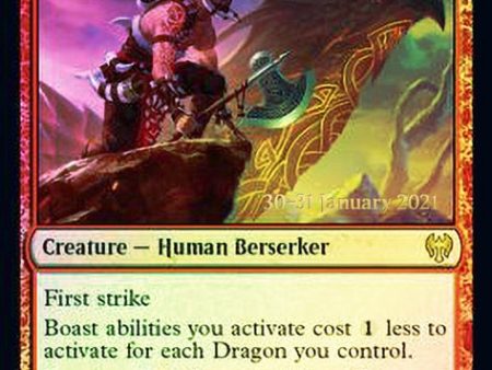 Dragonkin Berserker [Kaldheim Prerelease Promos] Hot on Sale