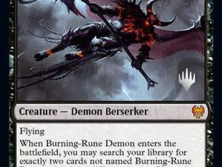 Burning-Rune Demon (Promo Pack) [Kaldheim Promos] For Sale