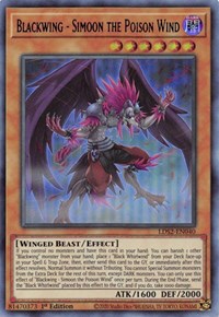 Blackwing - Simoon the Poison Wind (Blue) [LDS2-EN040] Ultra Rare Discount