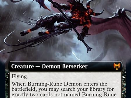 Burning-Rune Demon (Extended Art) [Kaldheim] Online now