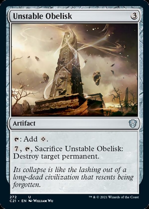 Unstable Obelisk [Commander 2021] For Sale