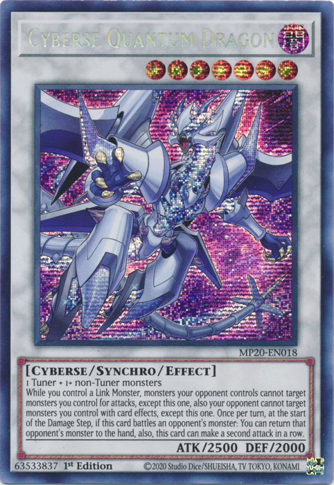 Cyberse Quantum Dragon [MP20-EN018] Prismatic Secret Rare Cheap