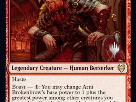 Arni Brokenbrow (Promo Pack) [Kaldheim Promos] on Sale