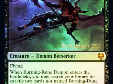 Burning-Rune Demon [Kaldheim Prerelease Promos] Fashion